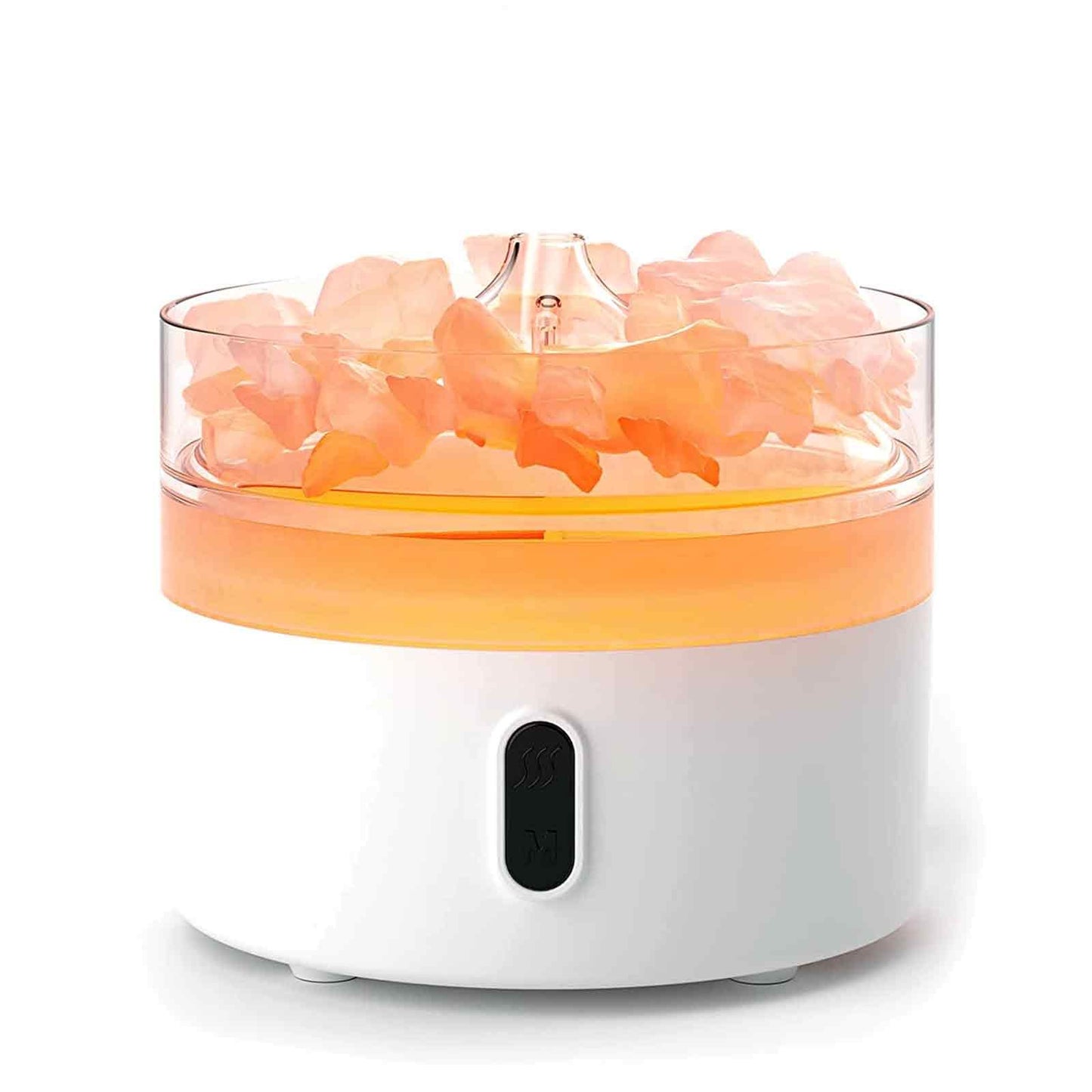 Himalaya Zout Aroma Diffuser – Nachtlamp – USB-C – Vlam Effect (Zout Inclusief)